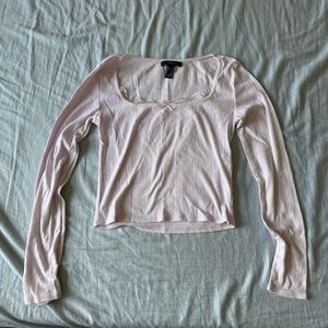 Forever 21 Coquette pink long sleeve top
